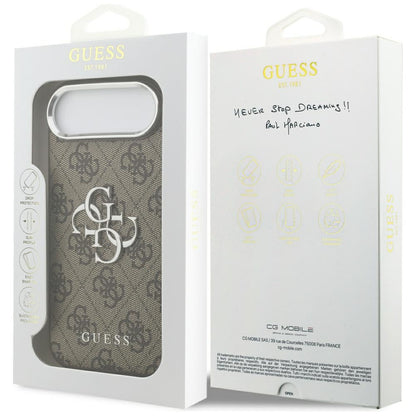 Futrola za Apple iPhone 17 Air, Guess, Big 4G Logo Classic, Smeđe Srebrna