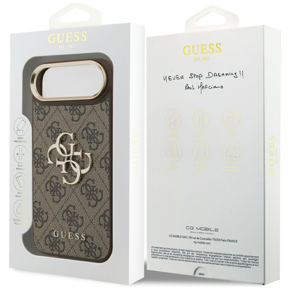 Futrola za Apple iPhone 17 Air, Guess, Big 4G Logo Classic, Zlatno smeđa