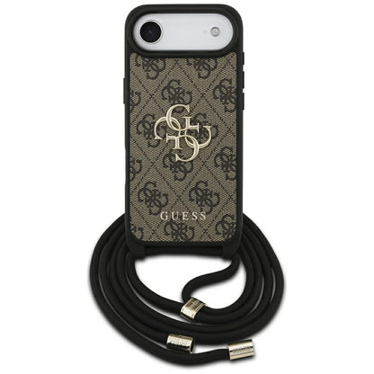 Futrola za Apple iPhone 17 Air, Guess, Crossbody Cord 4G Big Log, smeđa