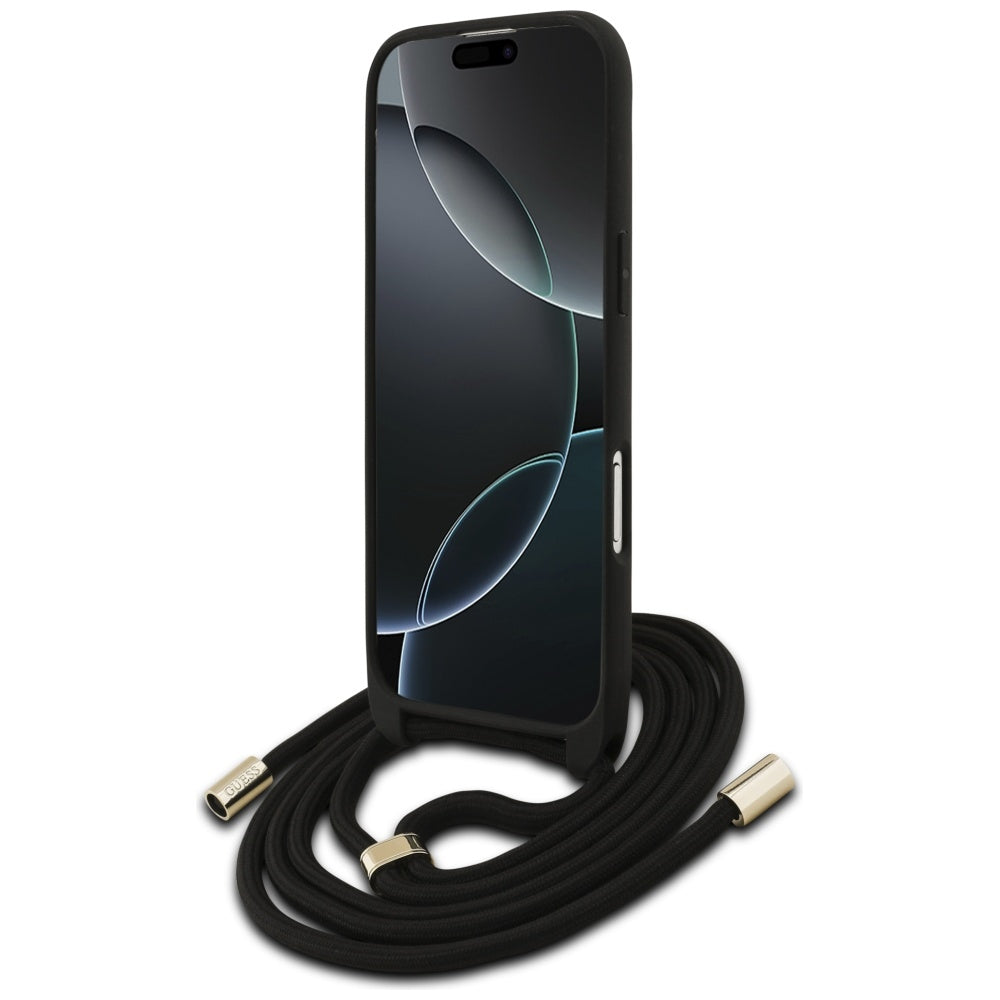 Futrola za Apple iPhone 17 Air, Guess, Crossbody Cord 4G Big Log, smeđa