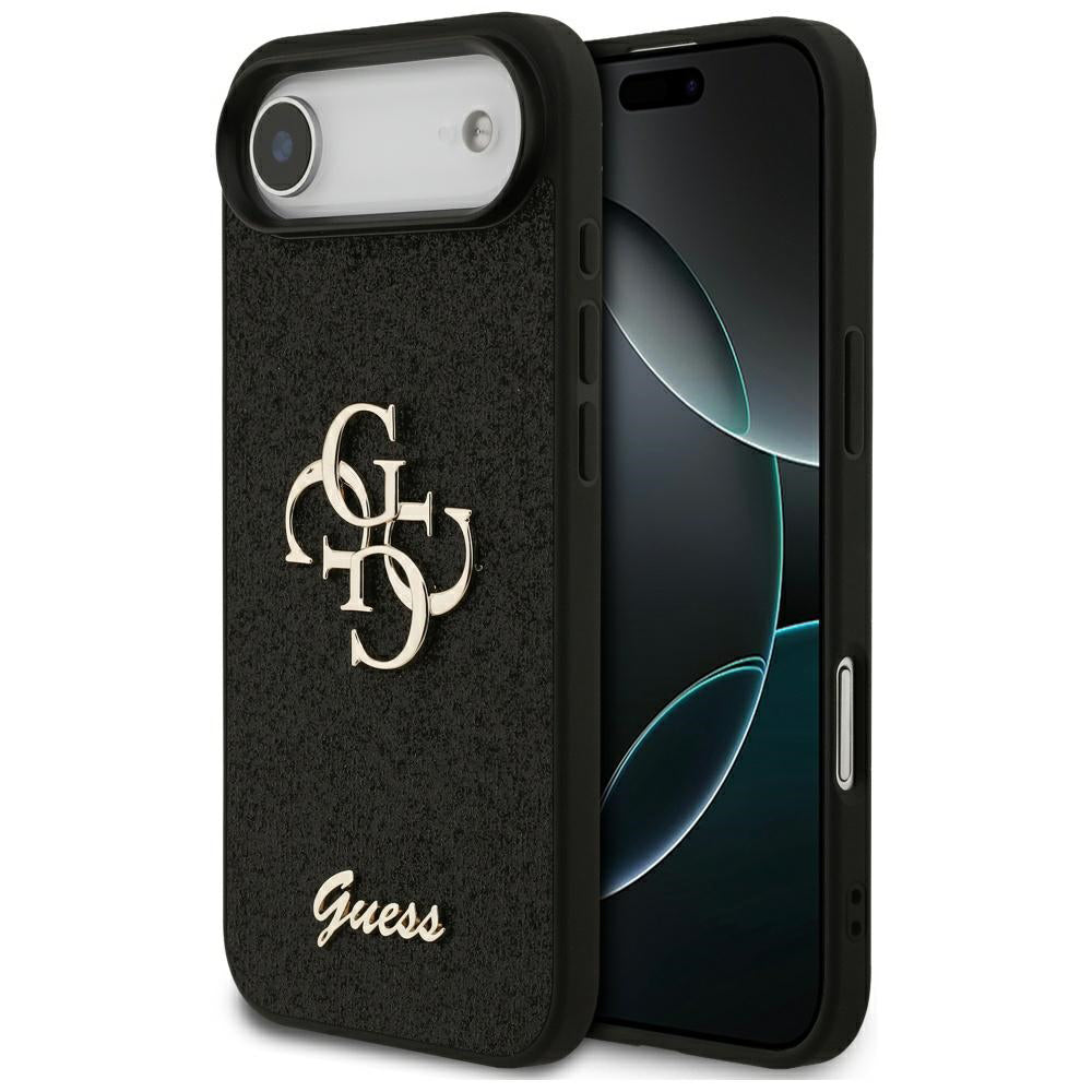 Futrola za Apple iPhone 17 Air, Guess, Fixed Glitter Big 4G, Crna