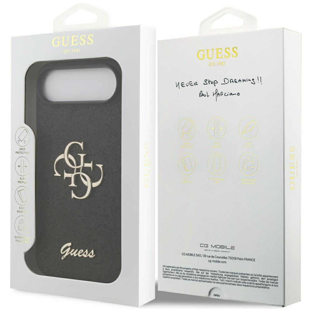 Futrola za Apple iPhone 17 Air, Guess, Fixed Glitter Big 4G, Crna