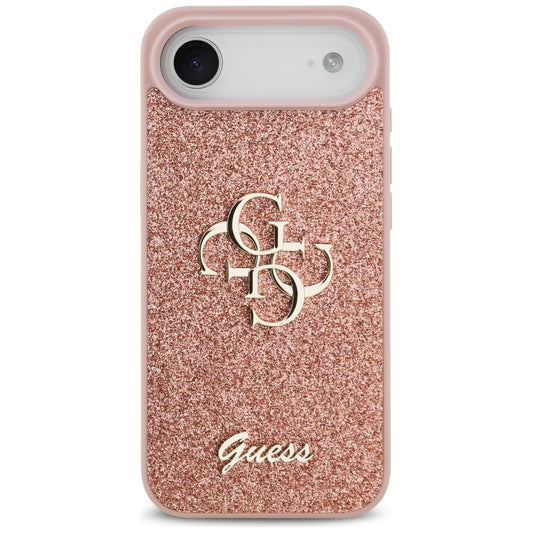 Futrola za Apple iPhone 17 Air, Guess, Fixed Glitter Big 4G, Roza