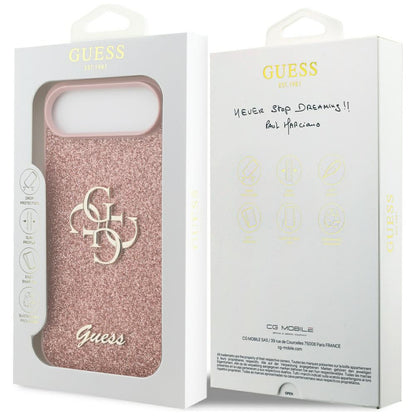 Futrola za Apple iPhone 17 Air, Guess, Fixed Glitter Big 4G, Roza