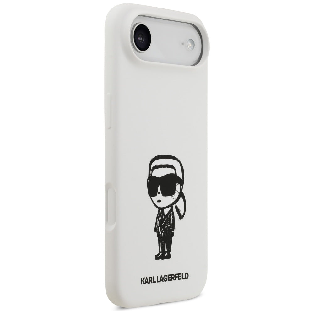 Futrola za Apple iPhone 17 Air, Karl Lagerfeld, Sketch and Logo Karl, Bijela