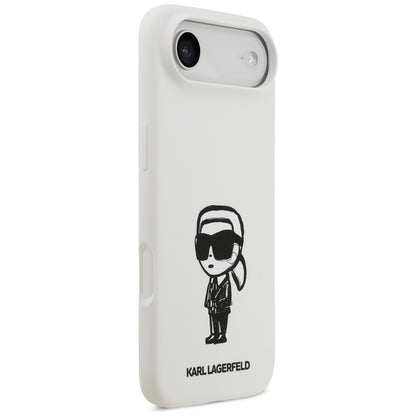 Futrola za Apple iPhone 17 Air, Karl Lagerfeld, Sketch and Logo Karl, Bijela