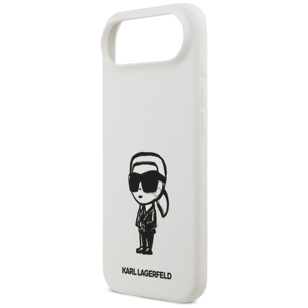 Futrola za Apple iPhone 17 Air, Karl Lagerfeld, Sketch and Logo Karl, Bijela