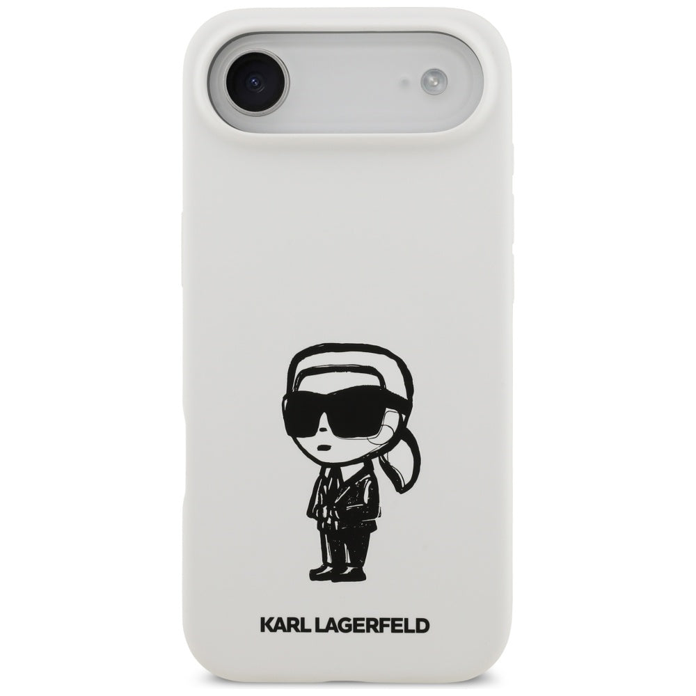 Futrola za Apple iPhone 17 Air, Karl Lagerfeld, Sketch and Logo Karl, Bijela