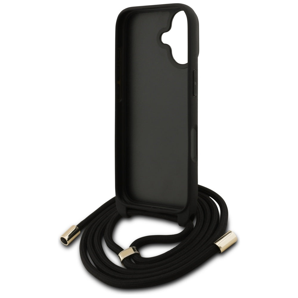 Futrola za Apple iPhone 17, Guess, 4G CBDY Big Logo with Cord Strap, Smeđa