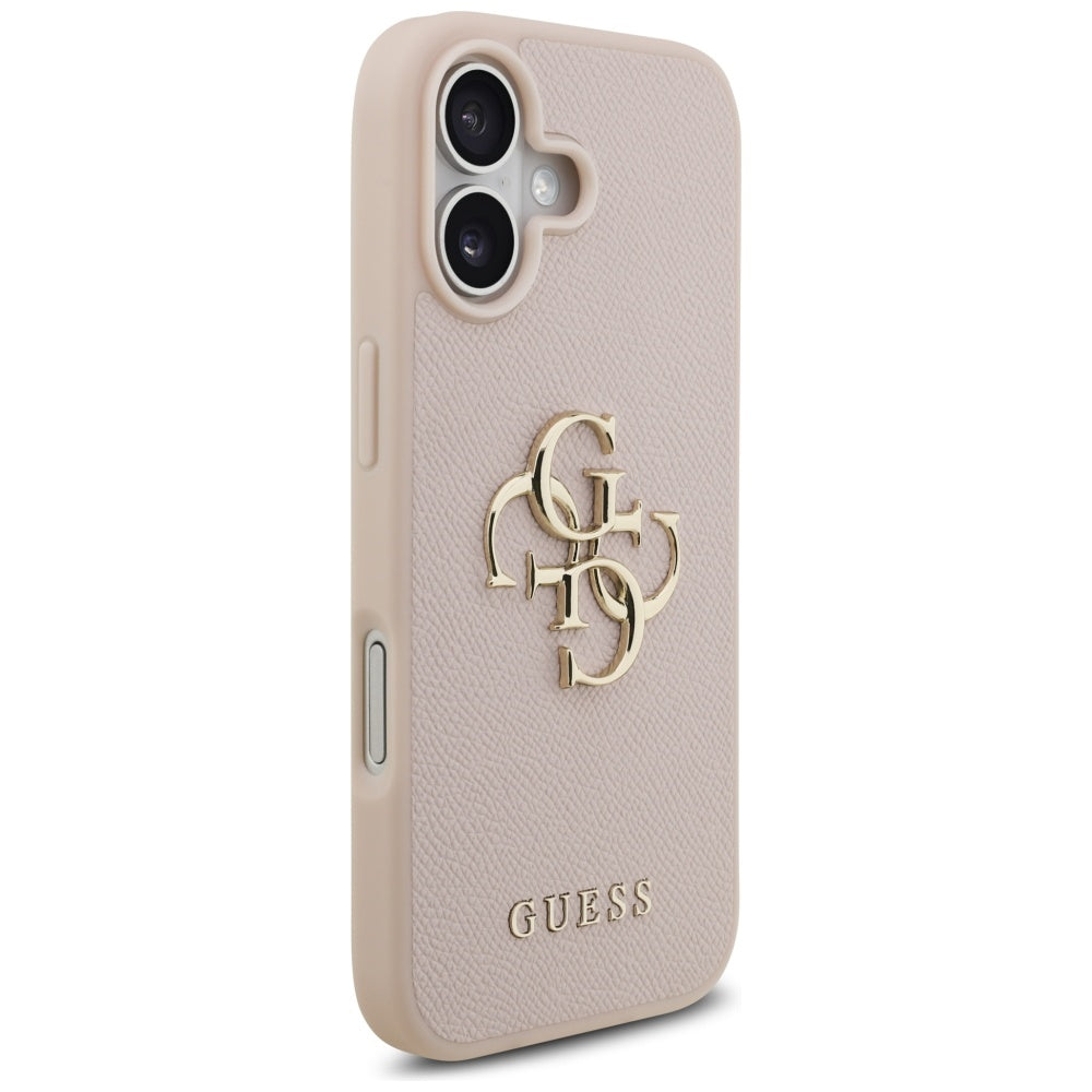 Futrola za Apple iPhone 17, Guess, 4G Grained Big and Classic Logo, Roza