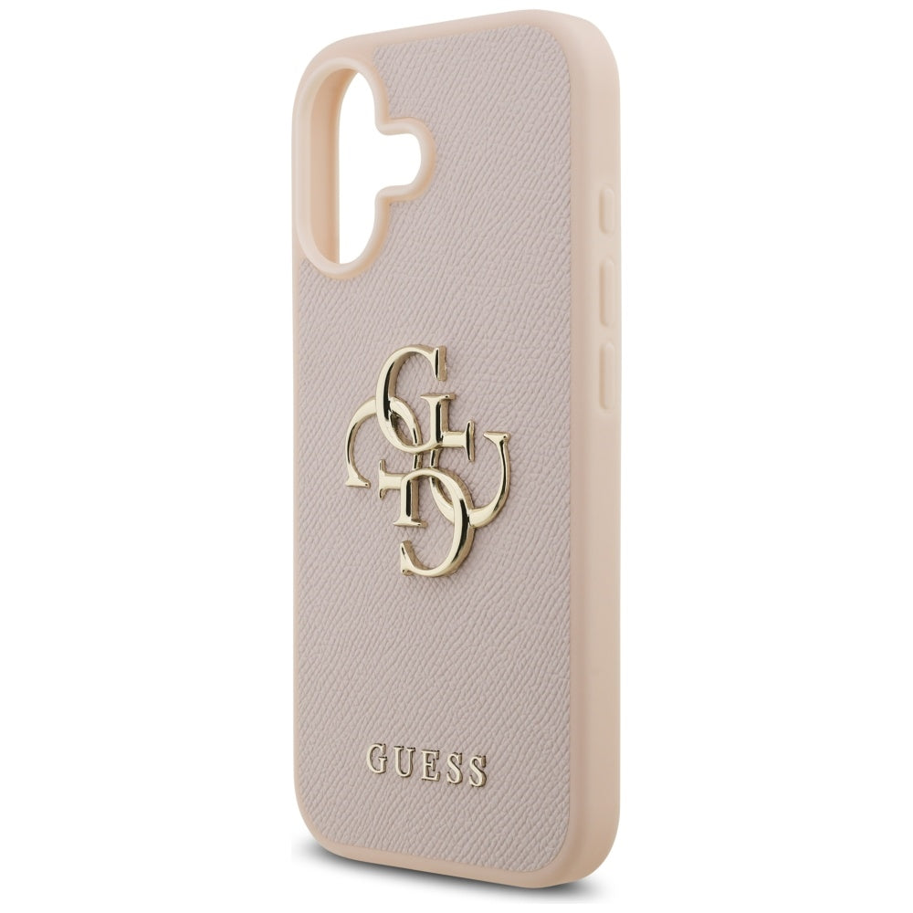 Futrola za Apple iPhone 17, Guess, 4G Grained Big and Classic Logo, Roza