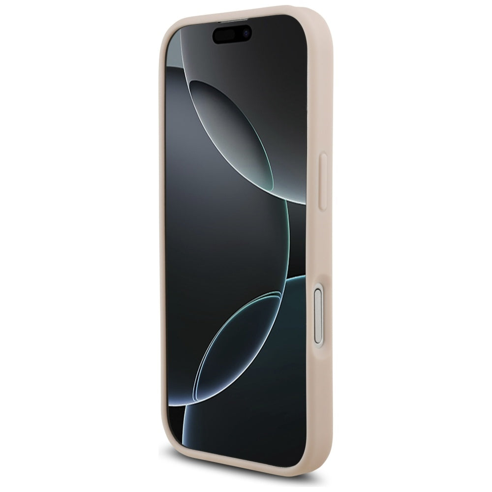 Futrola za Apple iPhone 17, Guess, 4G Grained Big and Classic Logo, Roza