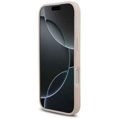 Futrola za Apple iPhone 17, Guess, 4G Grained Big and Classic Logo, Roza