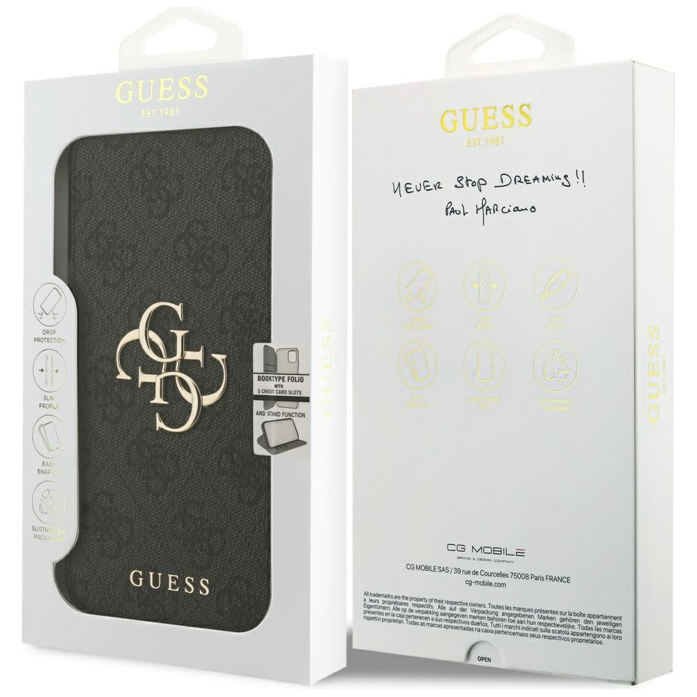 Futrola za Apple iPhone 17, Guess, 4G Metal Logo, Crna