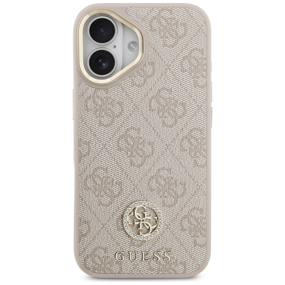 Futrola za Apple iPhone 17, Guess, 4G Strass Logo and Big Strap, Roza