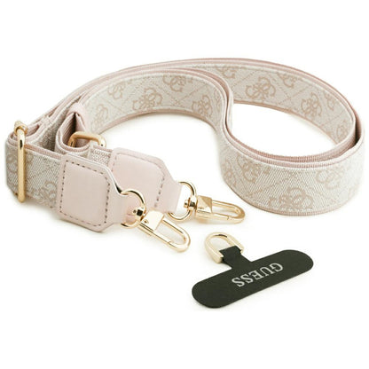 Futrola za Apple iPhone 17, Guess, 4G Strass Logo and Big Strap, Roza