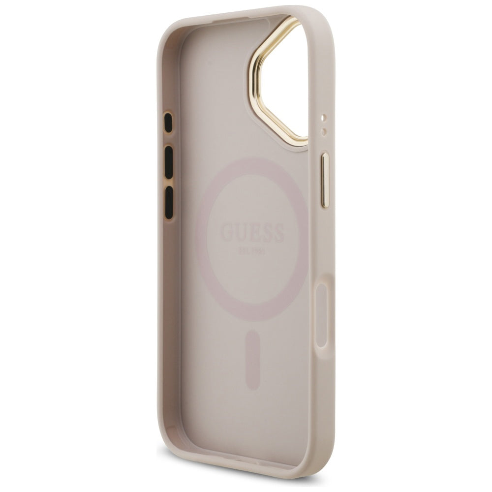 Futrola za Apple iPhone 17, Guess, 4G Strass Logo and Big Strap, Roza