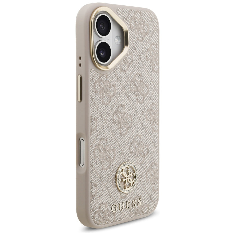 Futrola za Apple iPhone 17, Guess, 4G Strass Logo and Big Strap, Roza