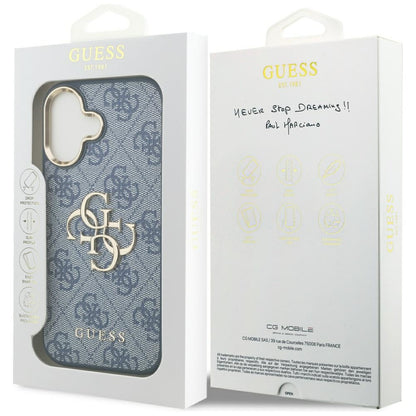 Futrola za Apple iPhone 17, Guess, Big 4G Logo Classic, Zlatno Plava