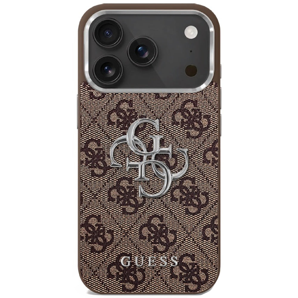 Futrola za Apple iPhone 17, Guess, Big 4G Logo Classic, Smeđe Srebrna