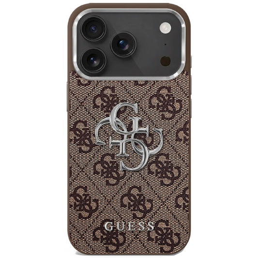 Futrola za Apple iPhone 17, Guess, Big 4G Logo Classic, Smeđe Srebrna