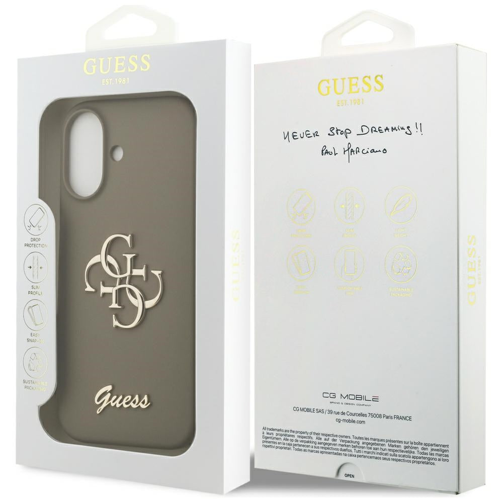 Futrola za Apple iPhone 17, Guess, Big 4G Script, Smeđa