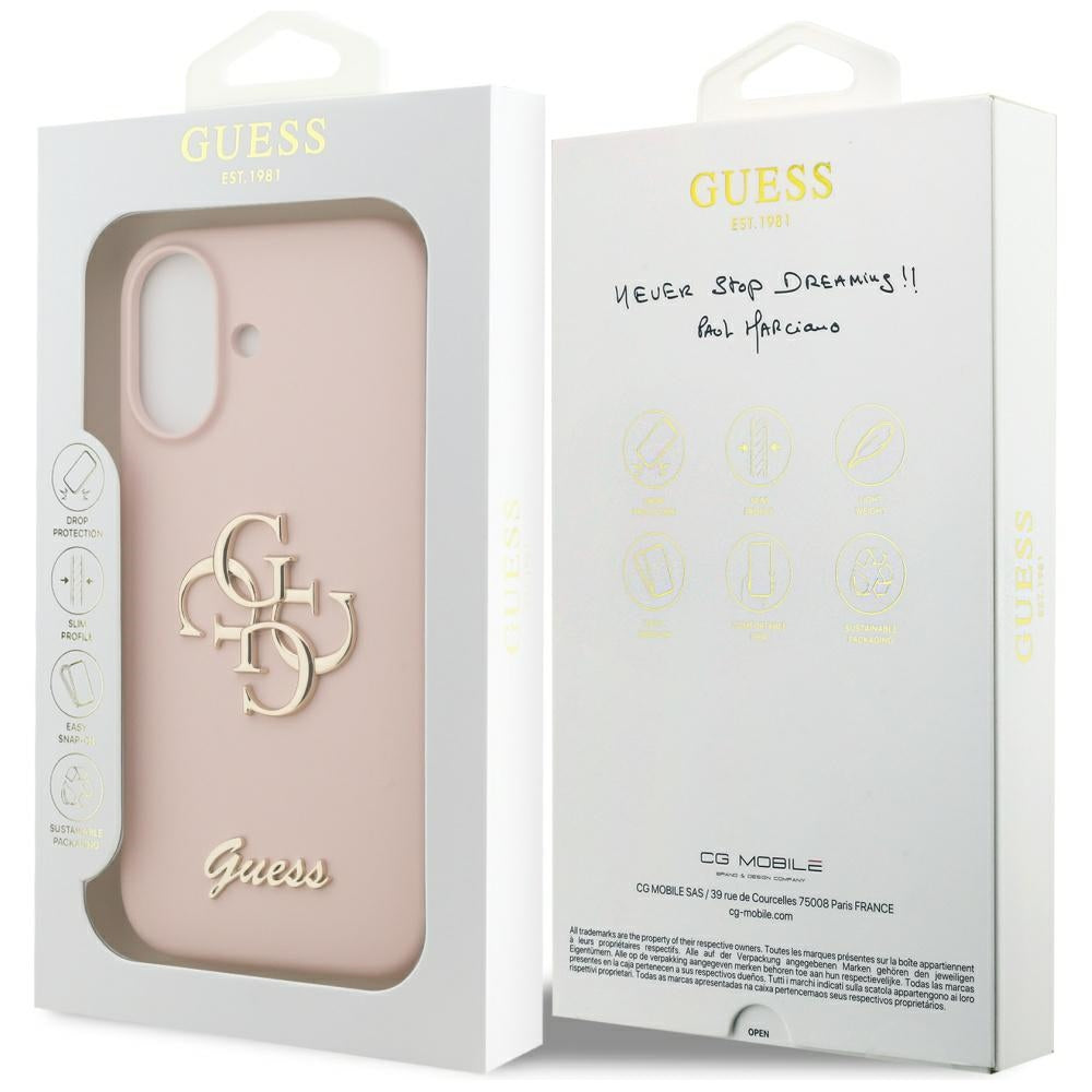 Futrola za Apple iPhone 17, Guess, Big 4G Script, Svijetlo roza