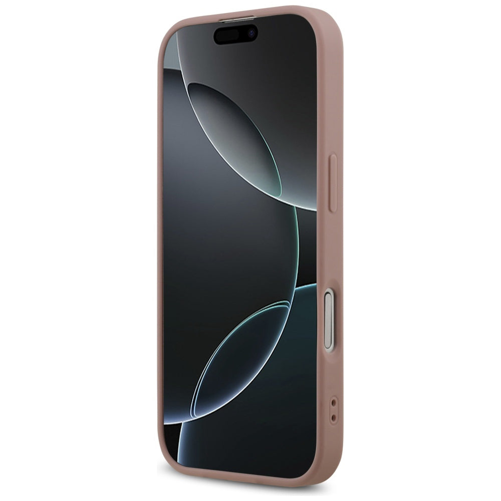 Futrola za Apple iPhone 17, Guess, Fixed Glitter Big 4G, Roza
