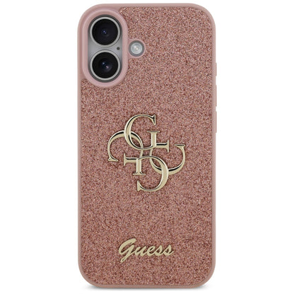 Futrola za Apple iPhone 17, Guess, Fixed Glitter Big 4G, Roza