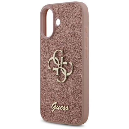Futrola za Apple iPhone 17, Guess, Fixed Glitter Big 4G, Roza
