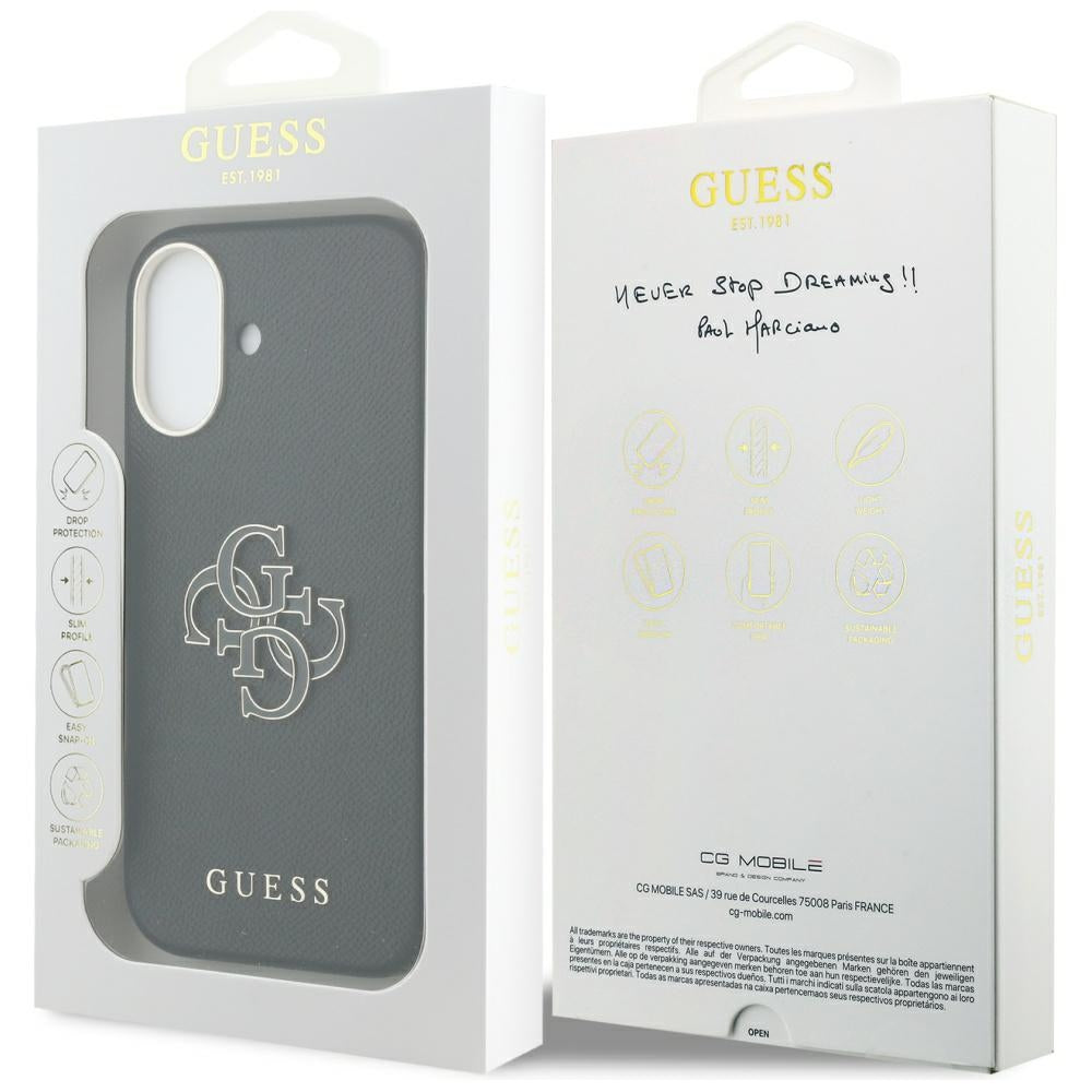 Futrola za Apple iPhone 17, Guess, Resin Logo, Crna
