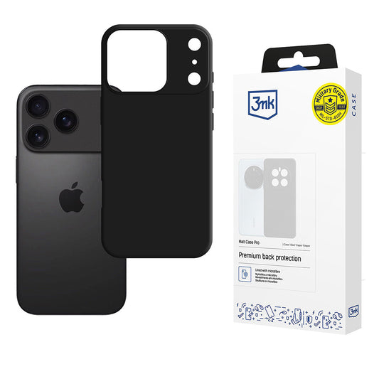 Futrola za Apple iPhone 17 Pro, 3MK, Matt Pro, Crna