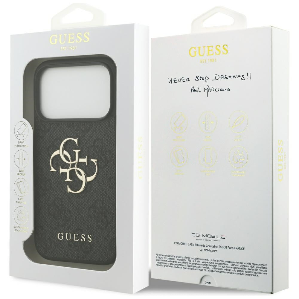 Futrola za Apple iPhone 17 Pro, Guess, 4G Big Logo, Crna