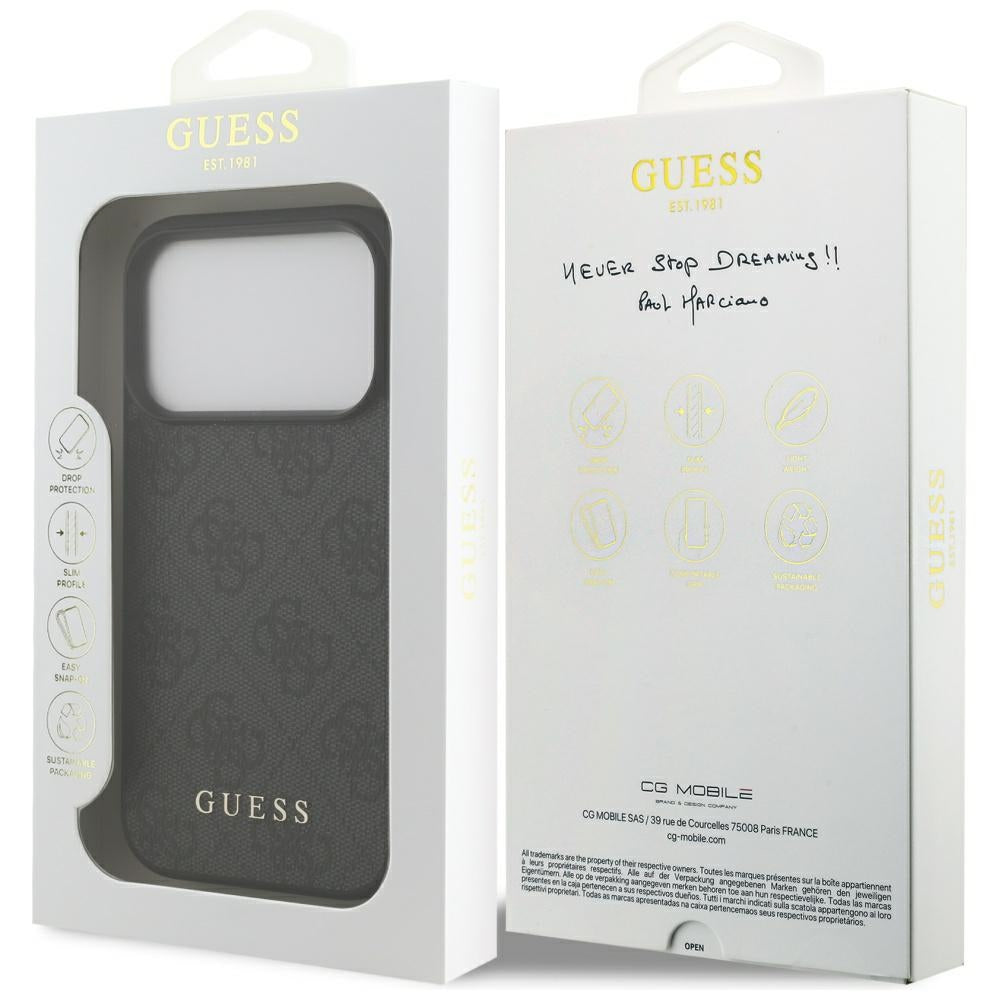 Futrola za Apple iPhone 17 Pro, Guess, 4G Classic, Crna