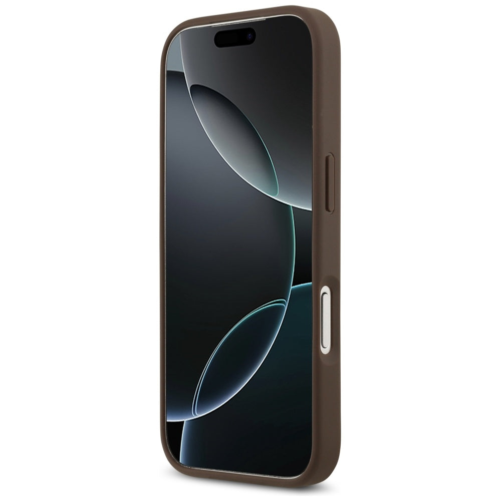 Futrola za Apple iPhone 17 Pro, Guess, 4G Double Card Triangle, smeđa