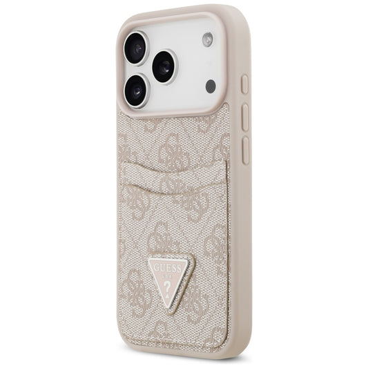 Futrola za Apple iPhone 17 Pro, Guess, 4G Double Card Triangle, Roza