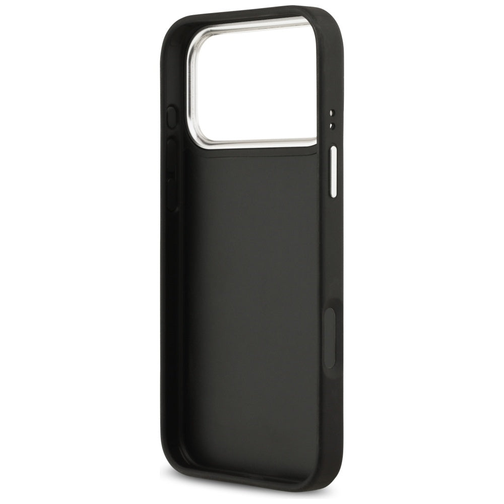Futrola za Apple iPhone 17 Pro, Guess, 4G Grained Big and Classic Logo, Crno Srebrna