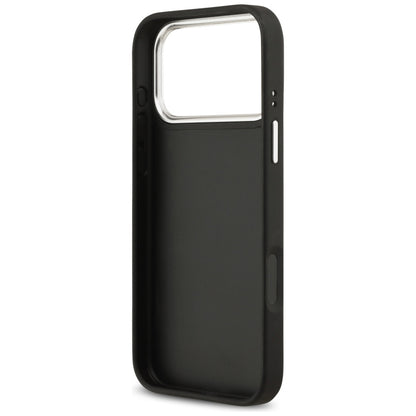Futrola za Apple iPhone 17 Pro, Guess, 4G Grained Big and Classic Logo, Crno Srebrna