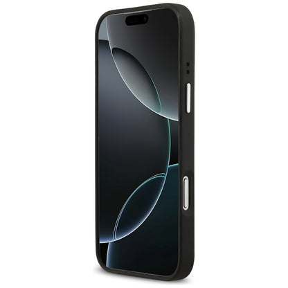 Futrola za Apple iPhone 17 Pro, Guess, 4G Grained Big and Classic Logo, Crno Srebrna