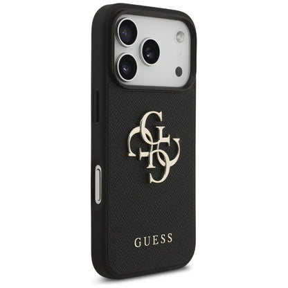 Futrola za Apple iPhone 17 Pro, Guess, 4G Grained Big and Classic Logo, Crna