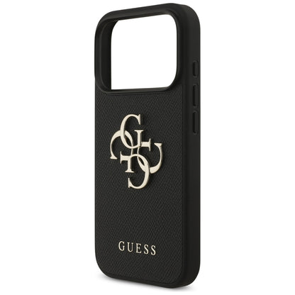 Futrola za Apple iPhone 17 Pro, Guess, 4G Grained Big and Classic Logo, Crna