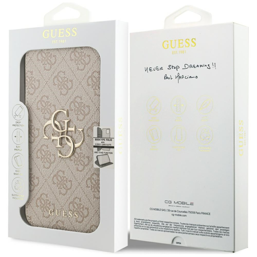 Futrola za Apple iPhone 17 Pro, Guess, 4G Metal Logo, Roza