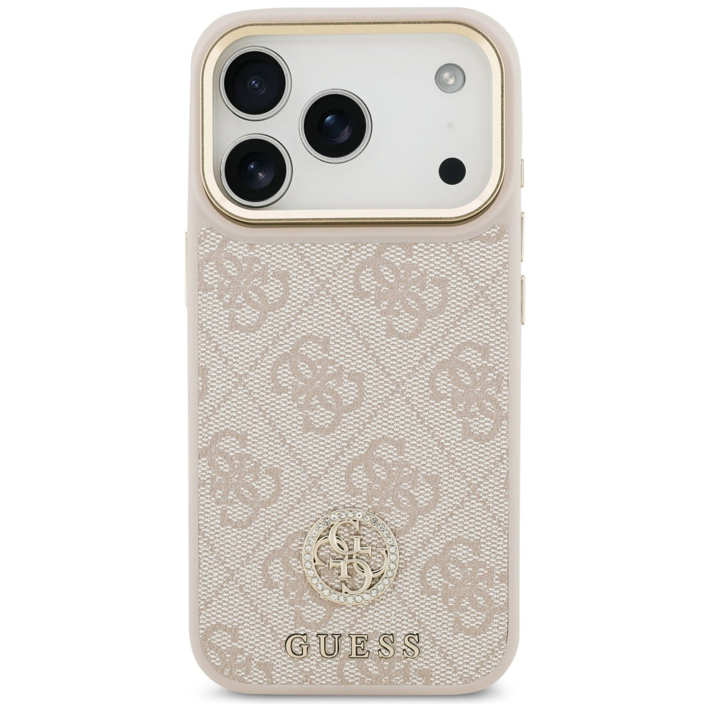 Futrola za Apple iPhone 17 Pro, Guess, 4G Strass Logo and Big Strap, Roza
