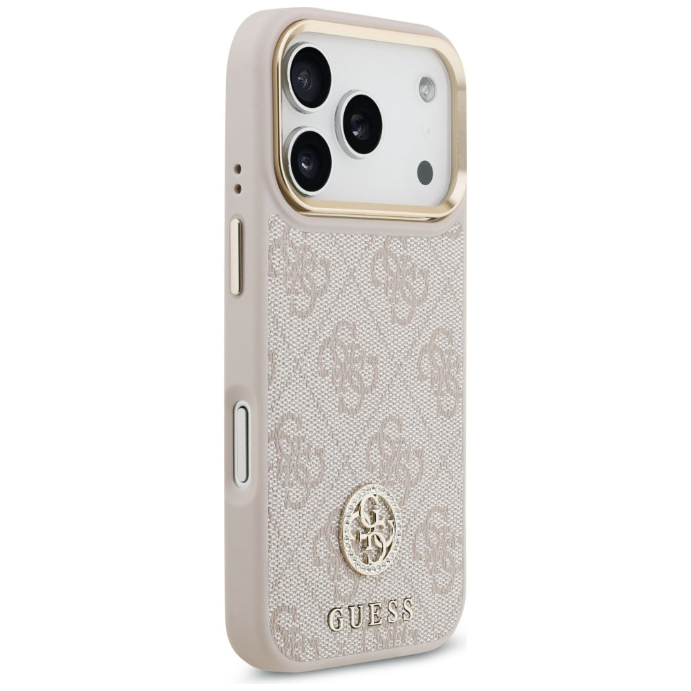 Futrola za Apple iPhone 17 Pro, Guess, 4G Strass Logo and Big Strap, Roza