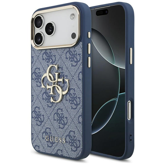 Futrola za Apple iPhone 17 Pro, Guess, Big 4G Logo Classic, Zlatno Plava