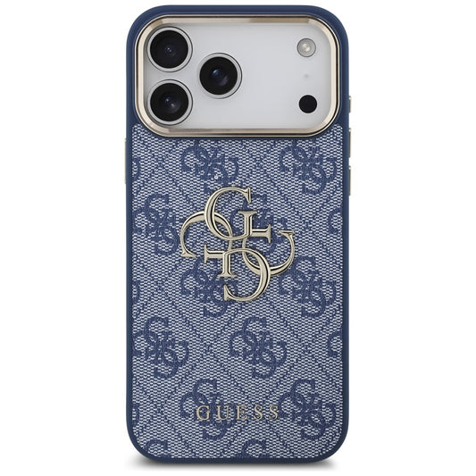 Futrola za Apple iPhone 17 Pro, Guess, Big 4G Logo Classic, Zlatno Plava