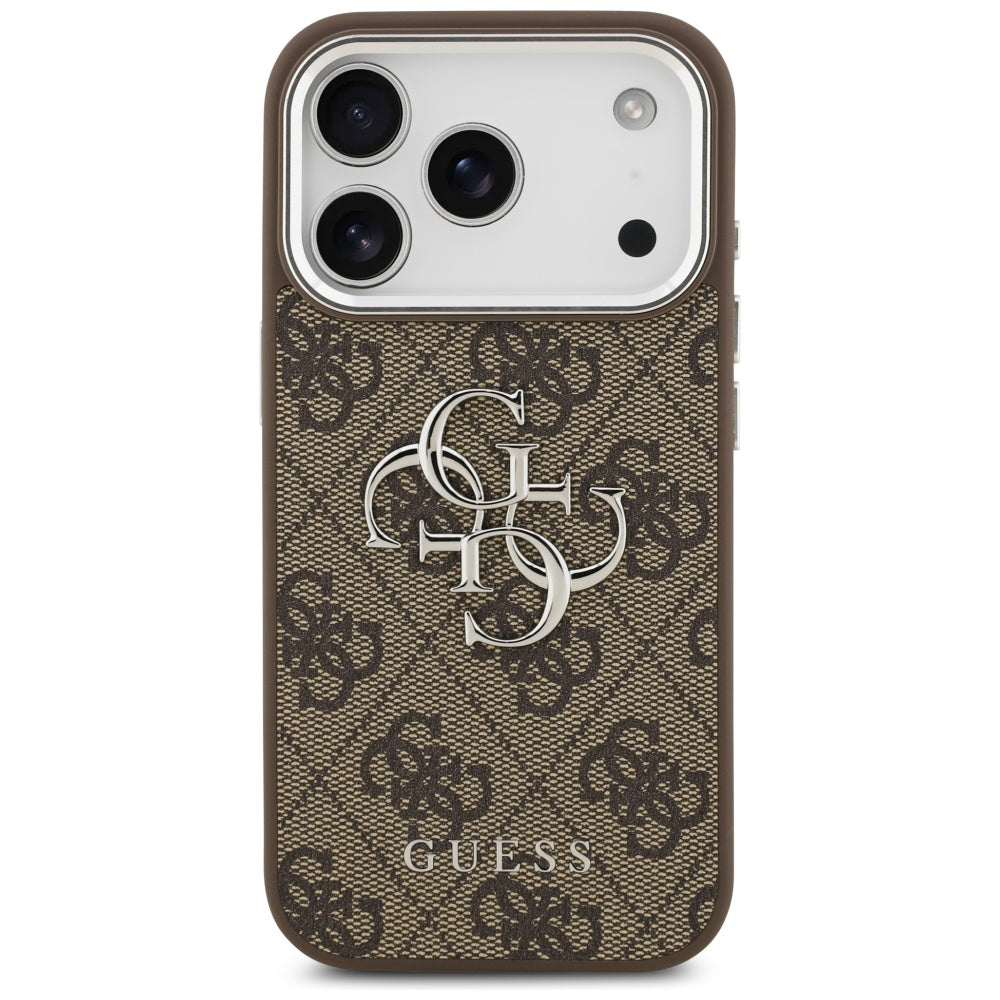 Futrola za Apple iPhone 17 Pro, Guess, Big 4G Logo Classic, Smeđe Srebrna