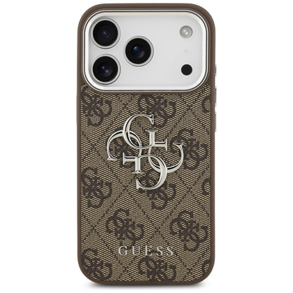 Futrola za Apple iPhone 17 Pro, Guess, Big 4G Logo Classic, Smeđe Srebrna
