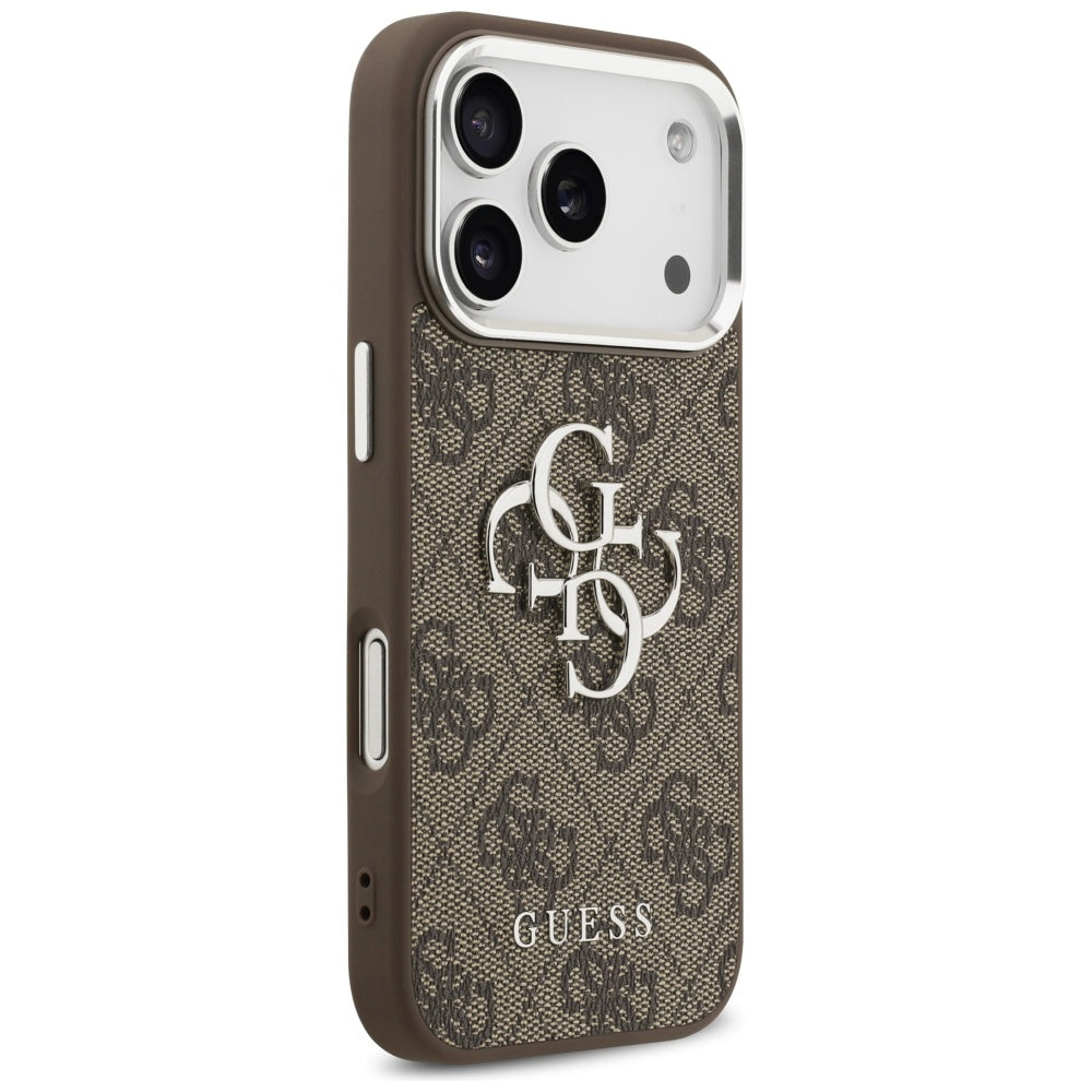 Futrola za Apple iPhone 17 Pro, Guess, Big 4G Logo Classic, Smeđe Srebrna