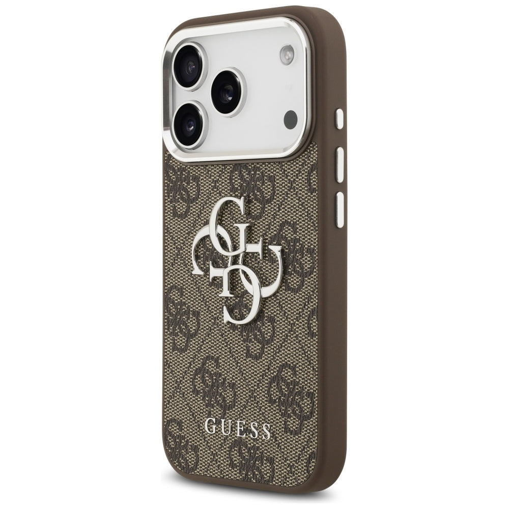 Futrola za Apple iPhone 17 Pro, Guess, Big 4G Logo Classic, Smeđe Srebrna